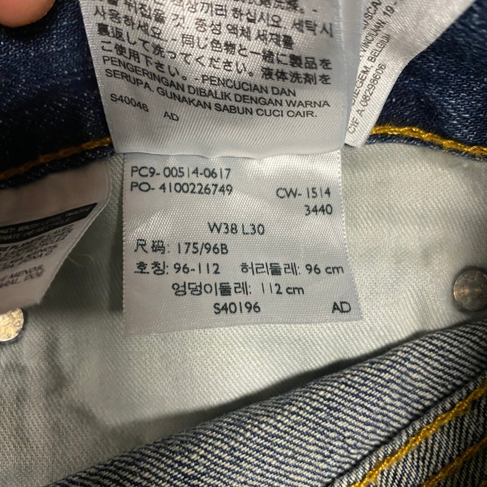 Levi's 514 Straight Fit Jeans Mens 38x30 Blue Denim 100% Cotton Classic Casual - Picture 3 of 7